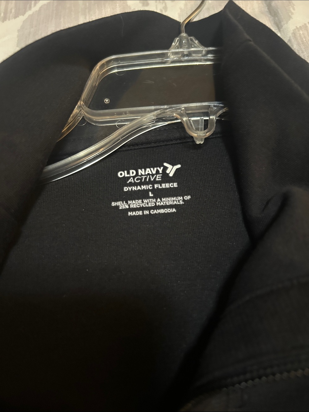 Old Navy Active Dynamic Fleece / Black Quarter-Zip - Picture 2 of 6